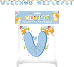 Papirnata girlanda Sve najbolje plava