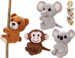 Plišana safari životinja s kopčom na uzici 8 cm - 1 komad