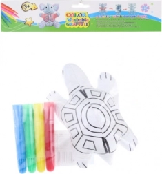 Želva za bojanje – ponovno obojiva plišana životinjica s flomasterima