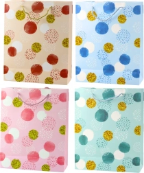 Pastelna poklon-vrećica sa zlatnim točkicama