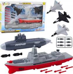 Dječji vojni set s nosačem aviona, podmornicom i lovcima
