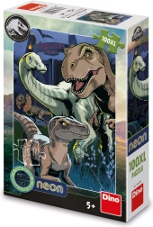 Puzzle s motivom Jurski svijet - 100 XL dijelova neon