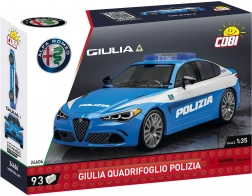 Konstrukcijski set COBI Alfa Romeo Giulia Quadrifoglio Polizia 1:35