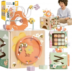 Klasična drvena edukativna kocka 5u1