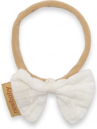 Mušelinska traka za kosu za bebe New Baby bijela