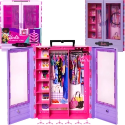 Barbie Fashionistas large clothes wardrobe with hangers