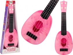 Ukulele za djecu Mini gitara 4 žice motiv breskve ružičasta