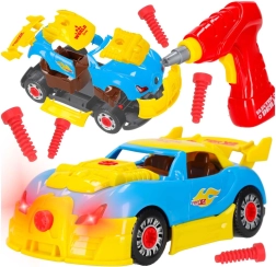 Konstrukcijski set trkaćeg auta s aku odvijačem 2u1 sa svjetlima i zvukovima