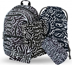 Školski set Baagl Core Element: ruksak, pernica, vrećica, mape, novčanik