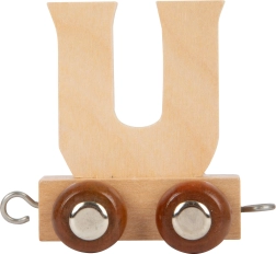 drveni vagončić s slovom U za vlakopruge small foot