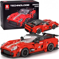 Tehnička građevna set – crveni supersportski auto sa spojlerom, 413 dijelova