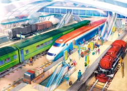 Puzzle od 100 dijelova Željeznički kolodvor