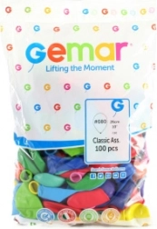 Klasični baloni 26 cm, mix boja, 100 kom