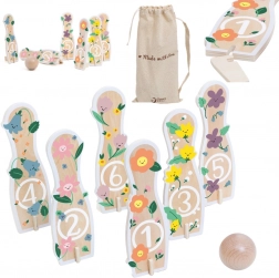 Drvene kegle za djecu 6 kom s lopticom CLASSIC WORLD