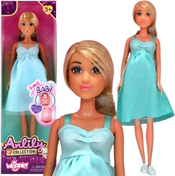 WOOPIE lutka Lily trudna s bebom u plavoj haljini