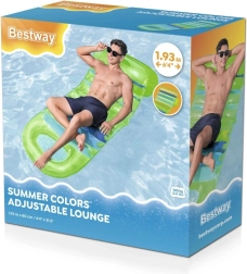 Summer Inflatable Lounger with Adjustable Backrest 193 × 80 cm
