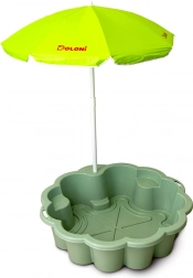 pješčanik cvijet EKO zeleni sa suncobranom
