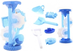 Dječji plavi mlin za pijesak i vodu s kalupima