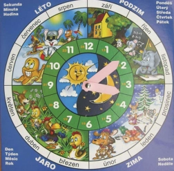 Školski šareni sat za učenje vremena