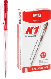 Kuglična olovka M&G K1 0,5 mm – crvena patrone
