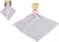 Mazilica dekica s medvjedićem Milušem 25 cm, ružičasto‑plava