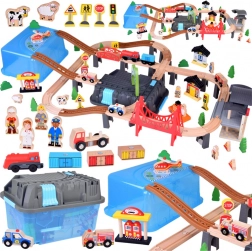 Drvena tračnica s gradskim vlakom 100 kom