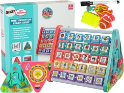 Edukativna polica za djecu s abakusom i oblicima