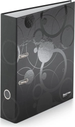 Registrator A4 s polugastim mehanizmom 7 cm Black and White, crni