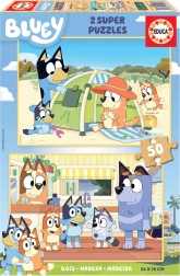 EDUCA drvene puzzle Bluey 2x50 dijelova