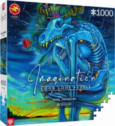 Puzzle Imagination: Kamil Jakóbczak – bijeli vuk 1000 dijelova