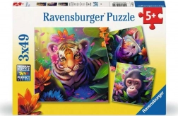 Puzzle Mladunci iz džungle od Ravensburgera 3x49 dijelova