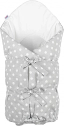 Klasična vezica zavinovalka New Baby siva s točkicama