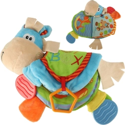 Dječja senzorna knjiga sa zvečkom i grizalom Magarac