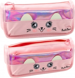 Školska pernica s motivom mačke ružičasta