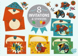 DJECO poklon set pozivnica Superjunaci