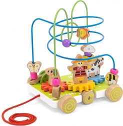 VIGA drveni potezni labirint farma 2 u 1