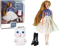 Lutka EMILY s bijelim mačićem i dodacima