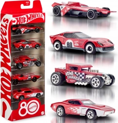 Hot Wheels Mattel rubinocrvena kolekcija 5 autića za 80. obljetnicu