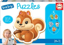 Educa baby puzzle životinjice 5u1 (3–5 dijelova)