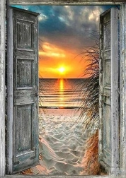 Dijamantno slikarstvo Pogled na plažu 30x40 cm