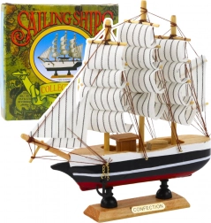 Dekorativni model trojarobroda crno-bijeli 21x21 cm