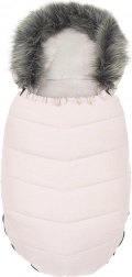 Dječji zimski vrećar s krznom dusty pink NEW BABY