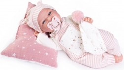 Antonio Juan Clara – realistična govoreća beba lutka, mekano tkaninsko tijelo, 34 cm