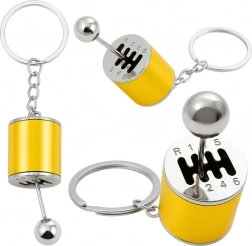 Metalni privjesak za ključeve u obliku ručice mjenjača – zlatni