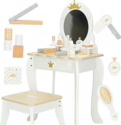 Drvena toaletna stolić za djevojčice Bella s priborom