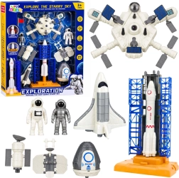 Svemirski set Exploration – raketa, space shuttle, stanica, sateliti i astronauti sa svjetlima