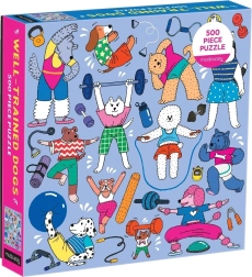 Mudpuppy puzzle s vježbajućim psima 500 dijelova