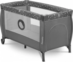 Lionelo dječji prijenosni krevetić Stefi Plus siva bijela