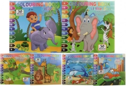 Bojanke sa samoljepljivim naljepnicama – bojanje po brojevima, 5 listova i 2 arka naljepnica