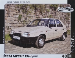 Retro puzzle Škoda Favorit 136 L 40 dijelova